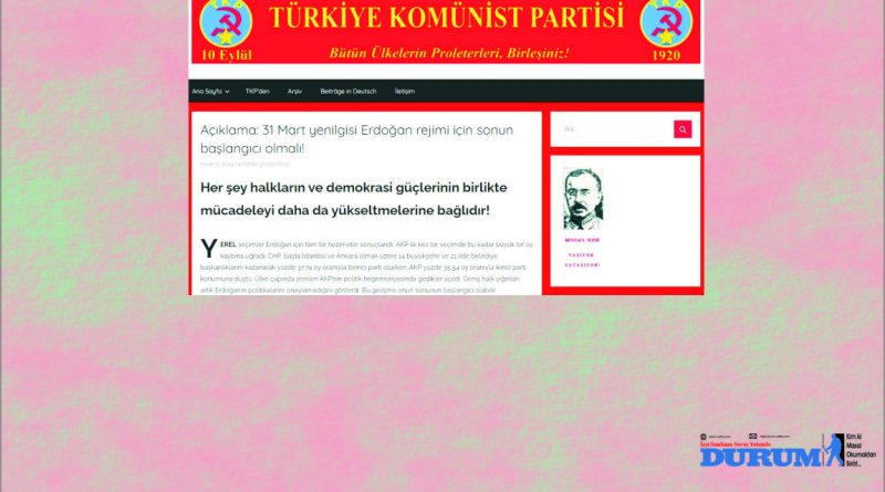 Açıklama: 31 Mart yenilgisi Erdoğan rejimi için sonun başlangıcı olmalı!